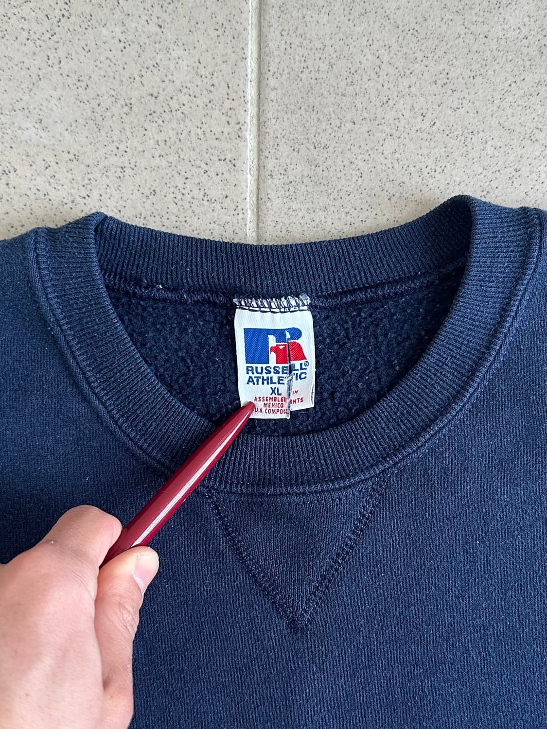 90s 빈티지 러셀 스웻셔츠 네이비 XL 상품이미지6