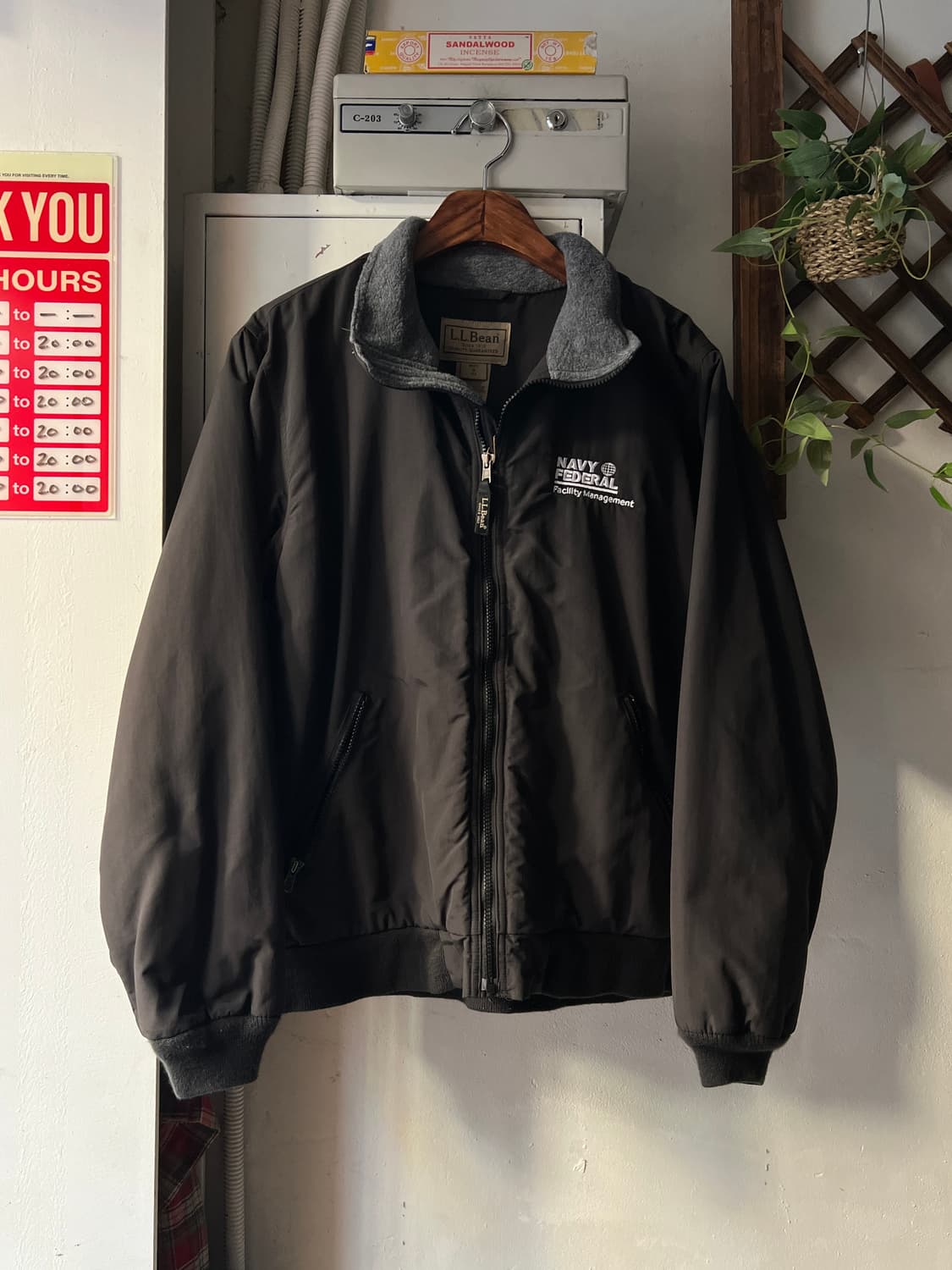 [S]엘엘빈 USA 플리스 라이닝 블랙 웜업 자켓 상품이미지1