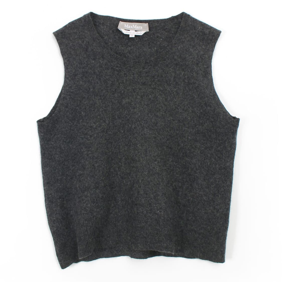 막스마라 MaxMara 그레이 라운드 넥 니트 베스트 상품이미지1