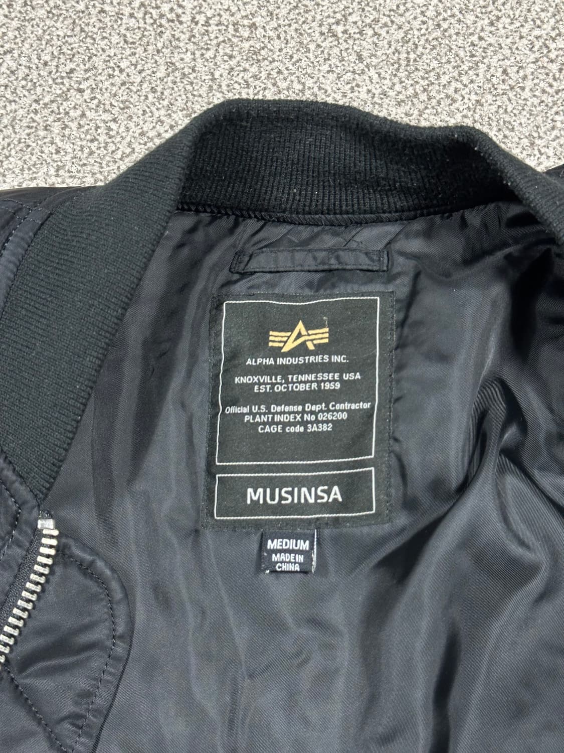 알파인더스트리x무신사 ma1 항공점퍼자켓 M 상품이미지5