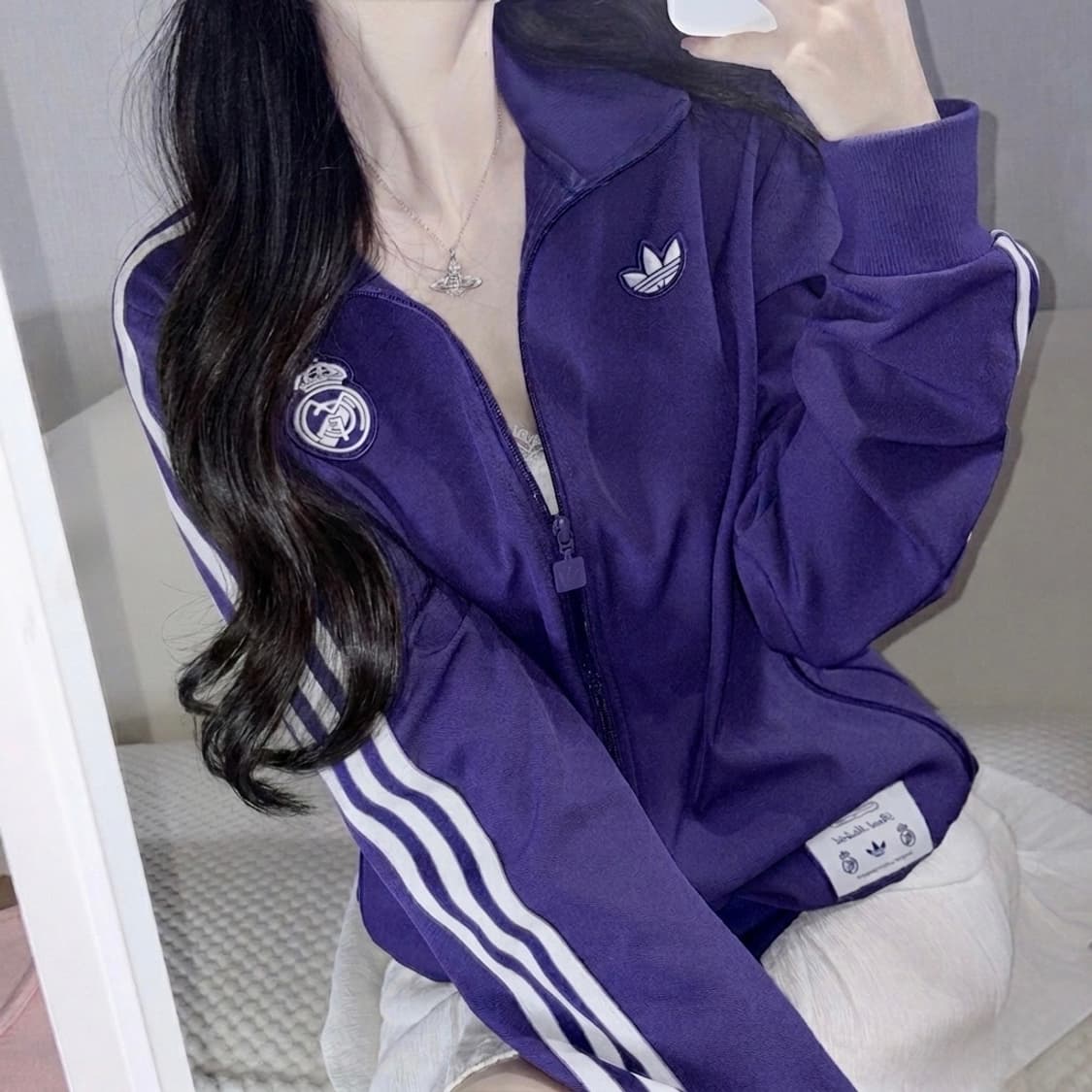 아디다스 레알 마드리드 퍼플 져지 m 상품이미지1