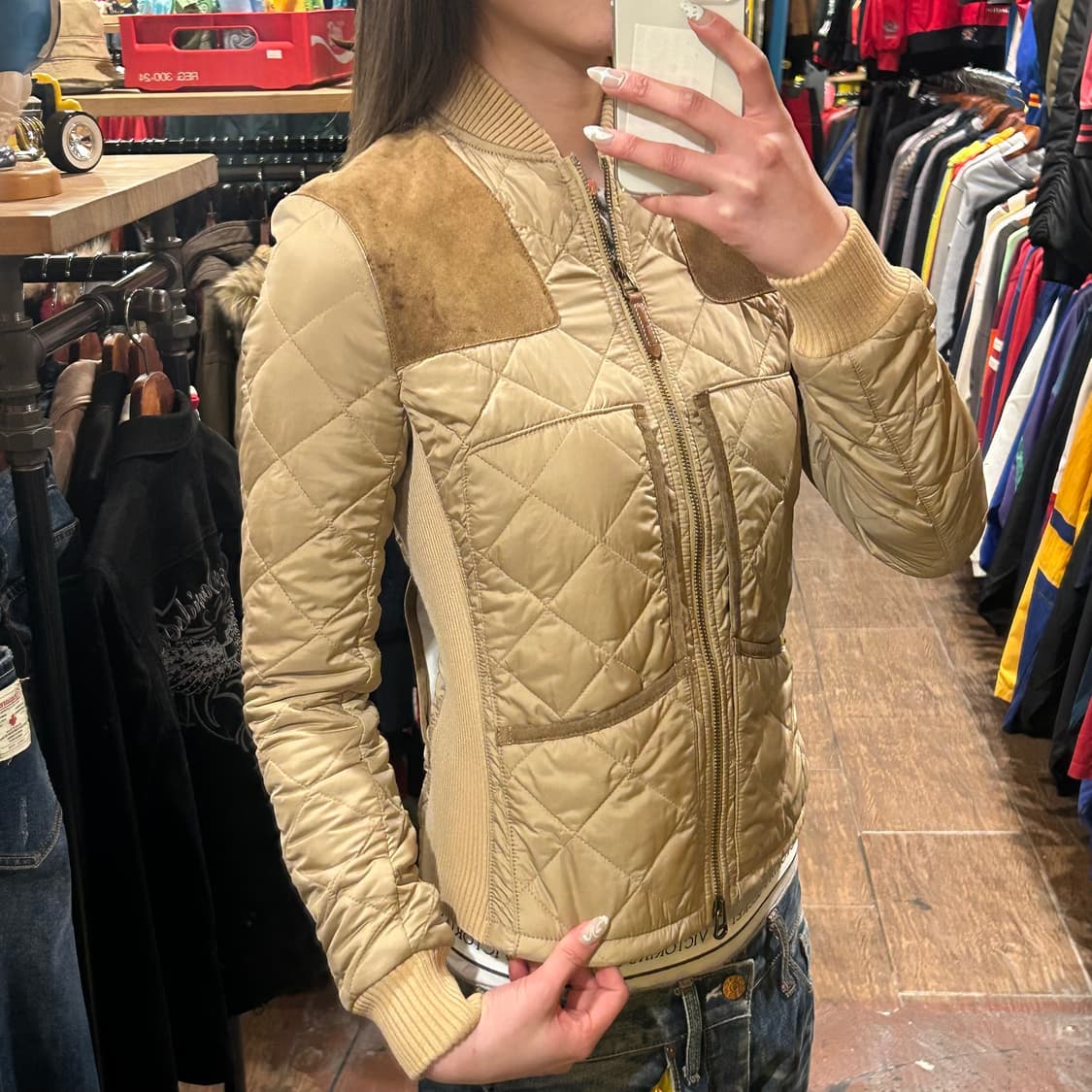 [HI] 폴로 경량 패딩 베이지 상품이미지3