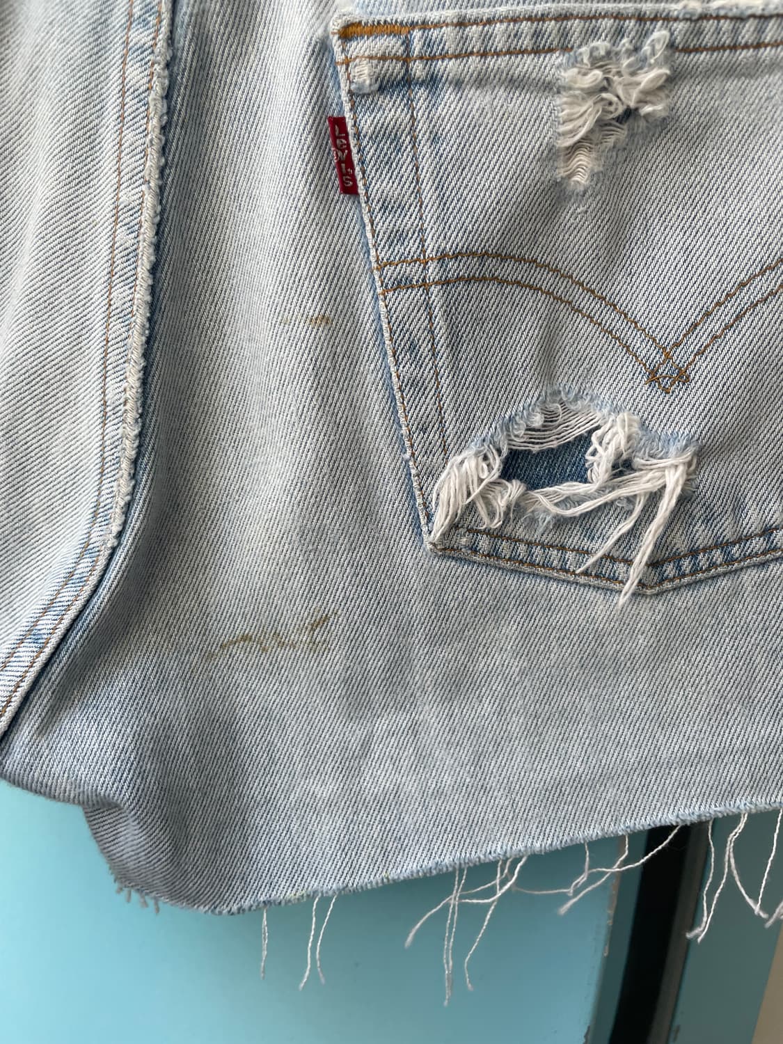 1990's Vintage Levi’s 501 Denim Shorts 상품이미지4