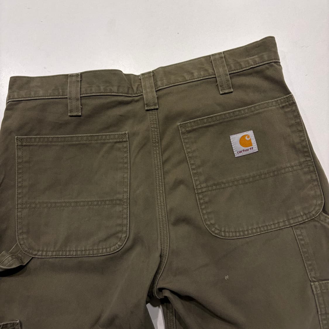 [32x30] 칼하트 B324 릴렉스드 카키색 워크 팬츠 D8 상품이미지3