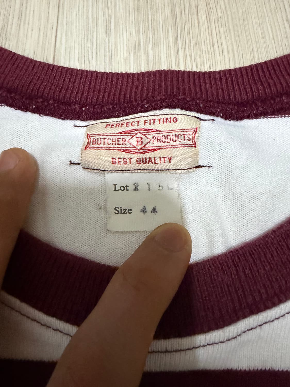 엣라코 버건디 보더티44 상품이미지2