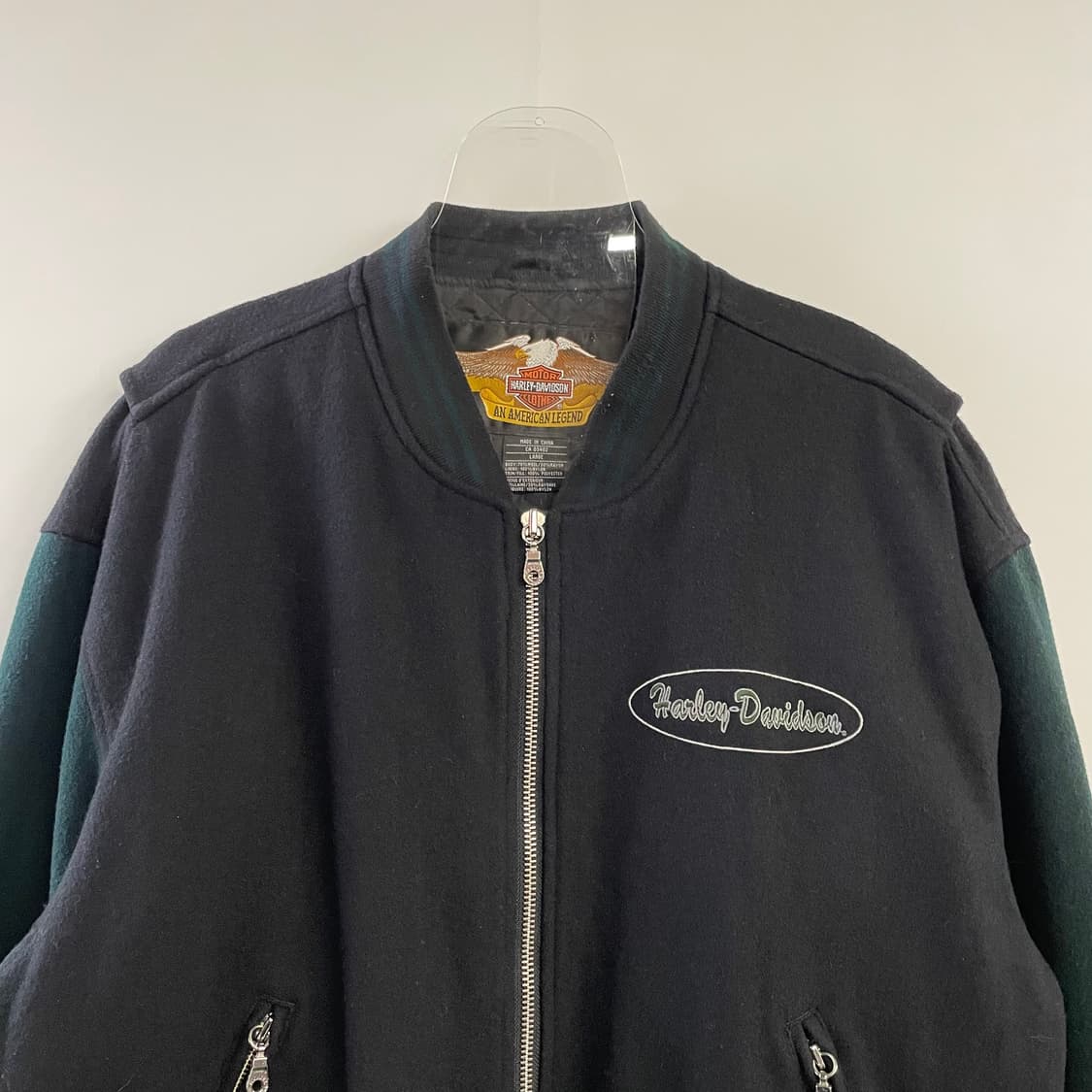 90s 할리데이비슨 울 바시티자켓 상품이미지3