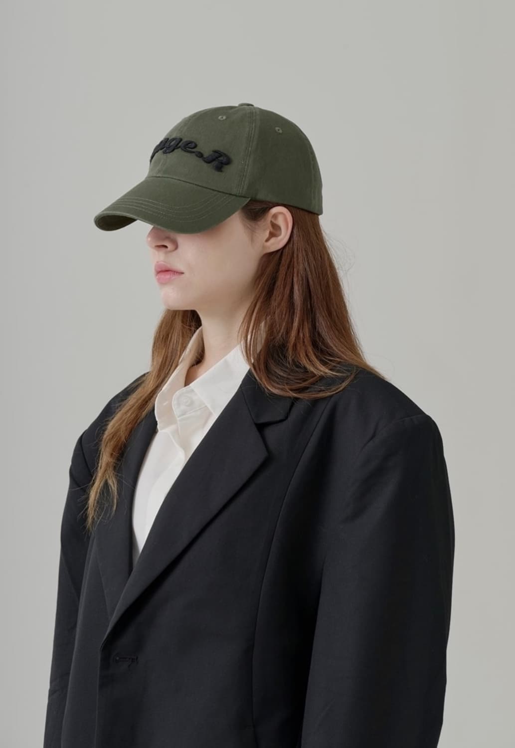 스테이지알 Stage.R 볼륨 로고 워싱 볼캡 카키 OS  상품이미지5