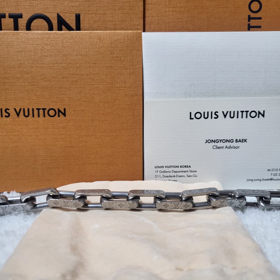 [풀구성] M / 루이비통 버질아블로 모노그램 체인 팔찌  상품이미지1