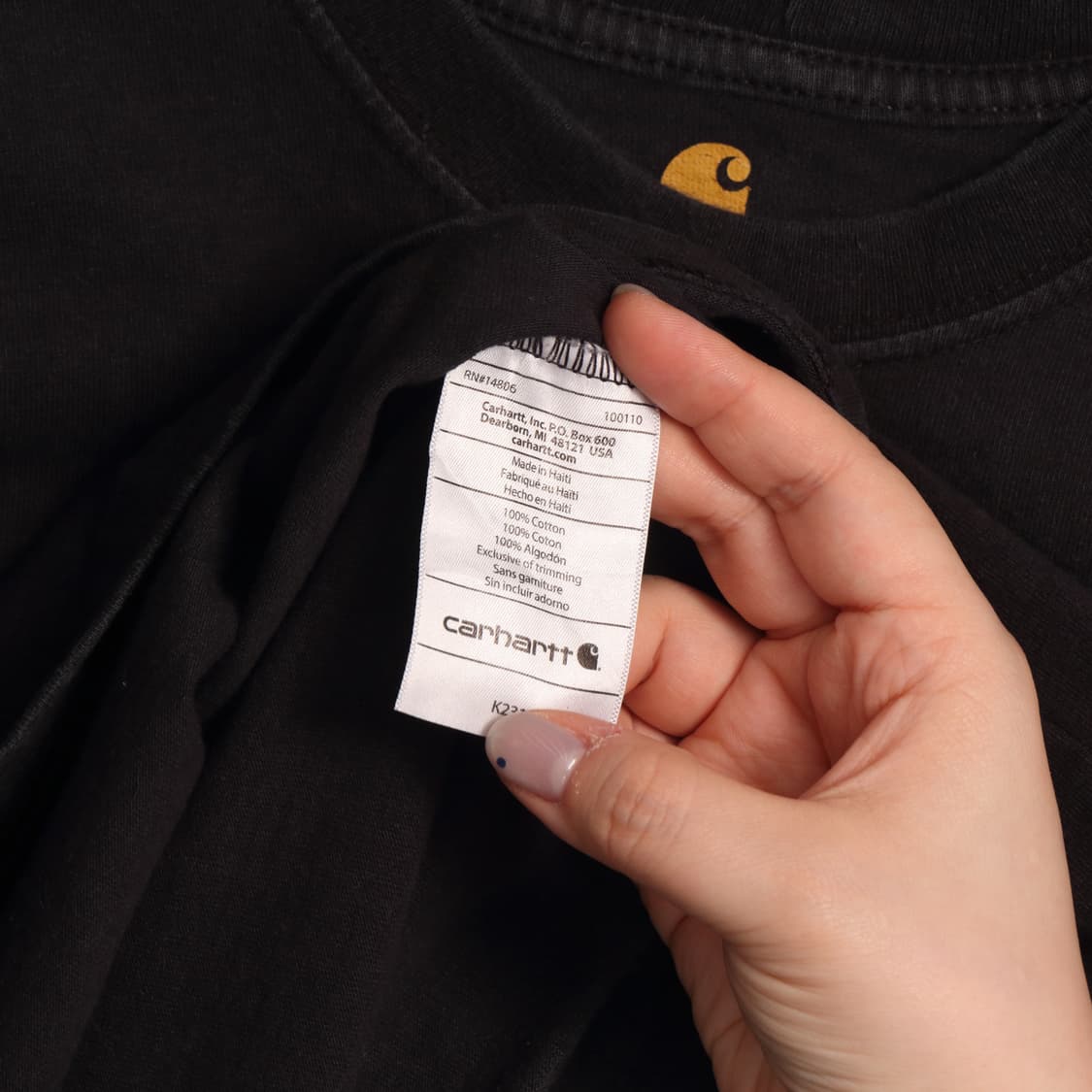 칼하트 로고 롱슬리브 A1314 상품이미지4