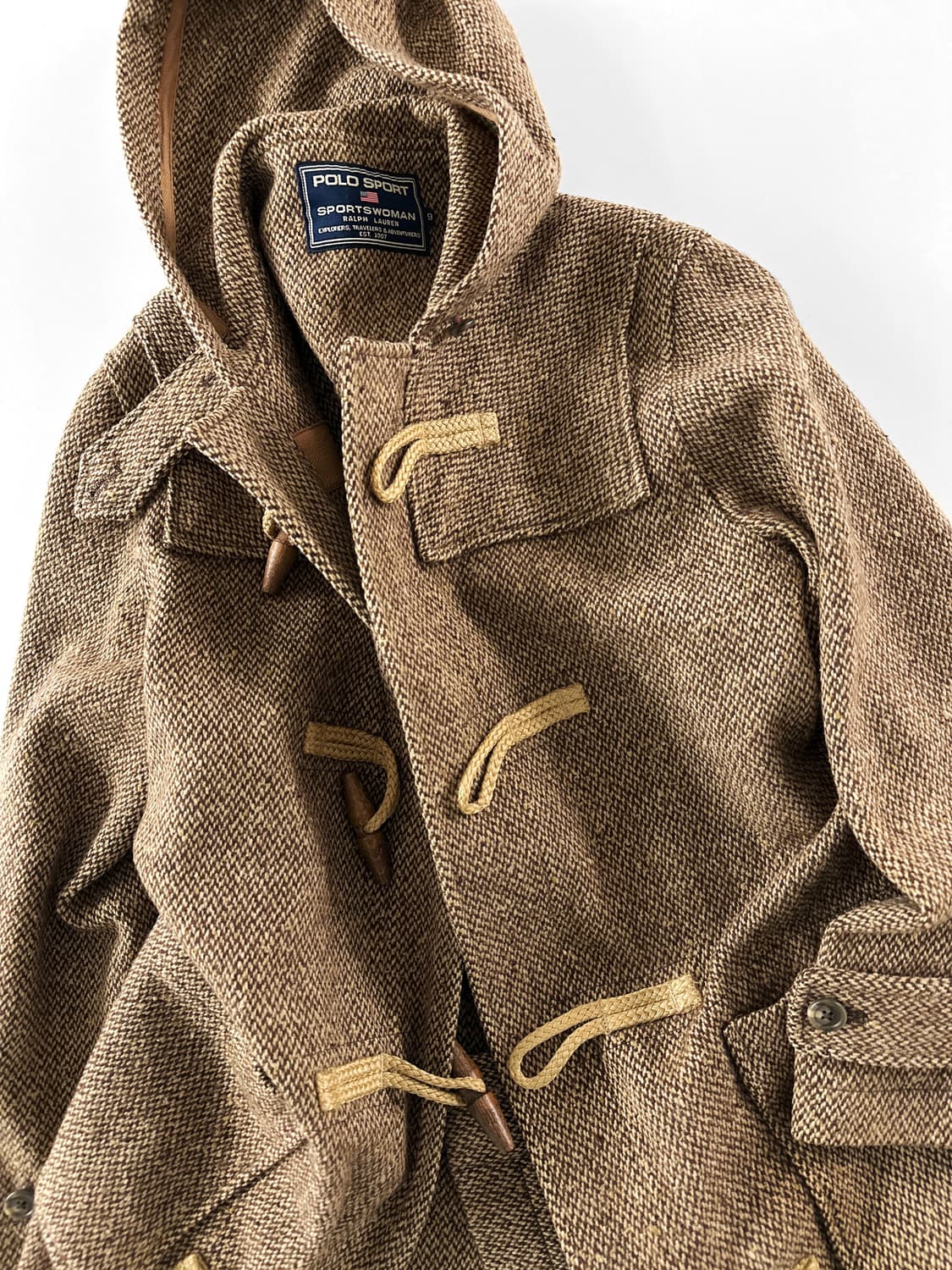 90s 빈티지 폴로 스포츠 울 더플 코트 상품이미지3