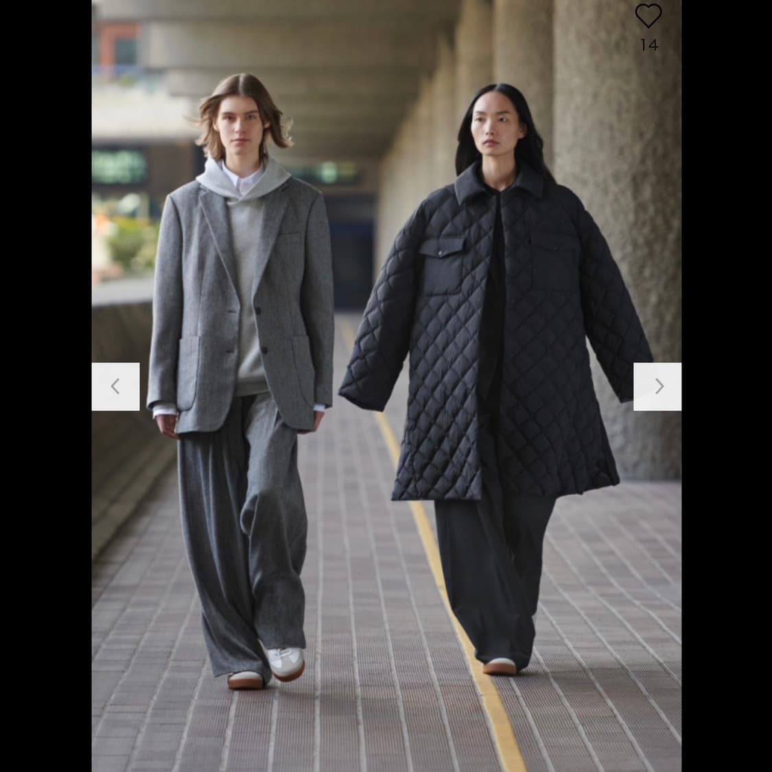 유니클로 & 클레어 콜라보레이션 퀼팅 오버사이즈 코트 (새상품) 상품이미지10