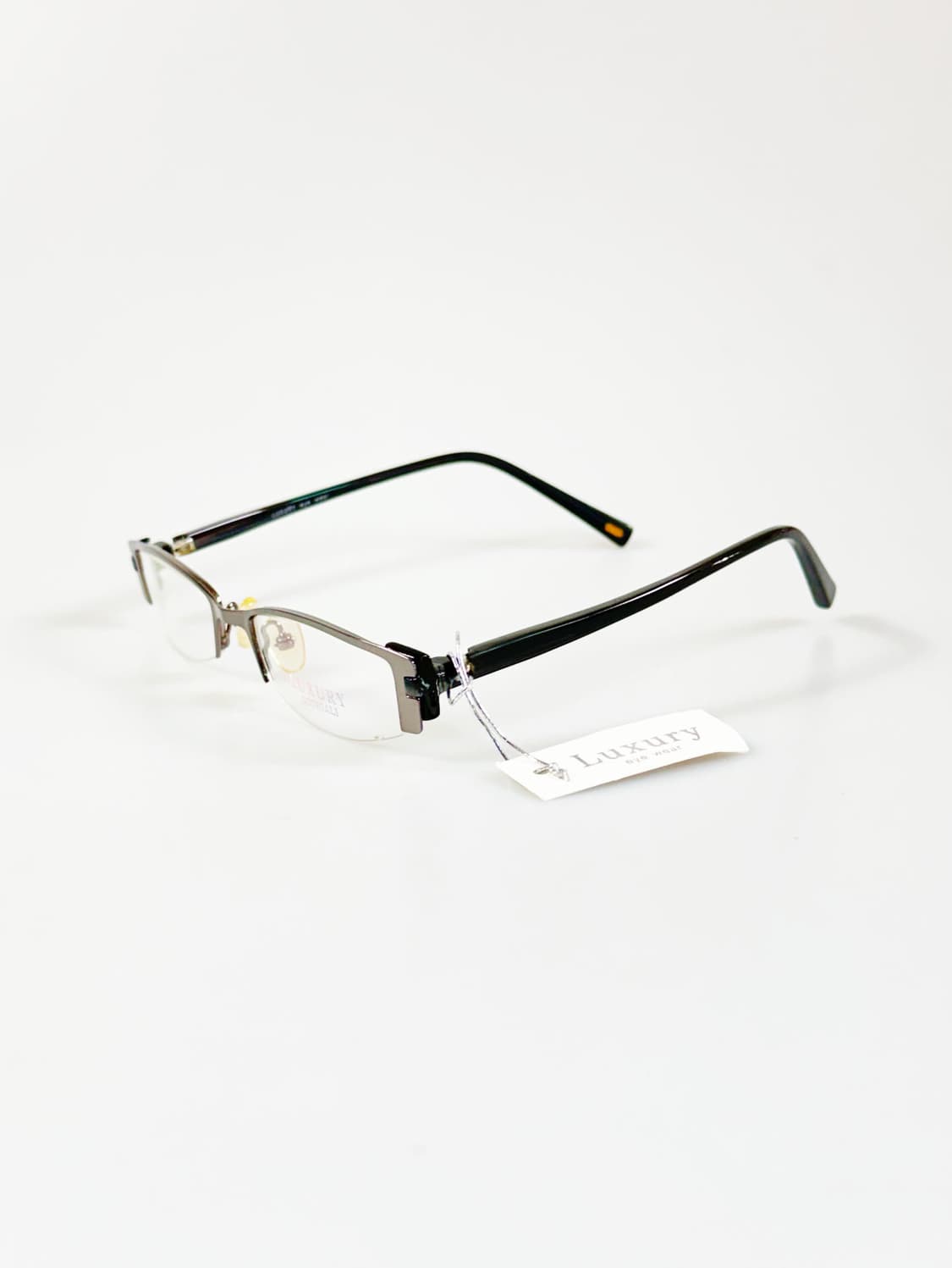 LUXURY Occhiali 반무테 스퀘어 건메탈 빈티지 안경 상품이미지3