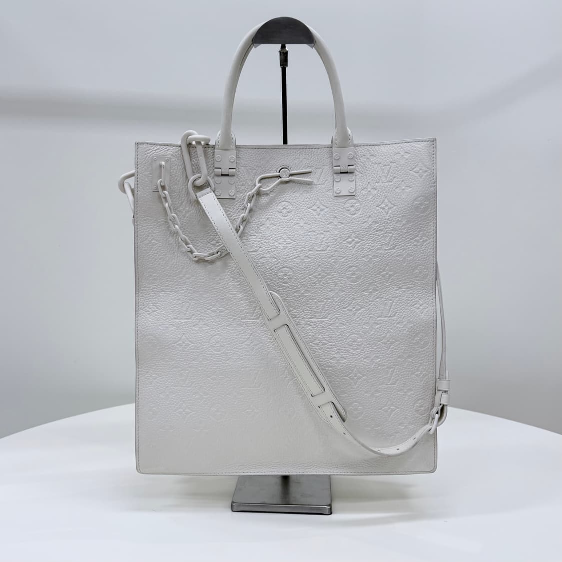 [A급/OS] 루이비통 모노그램  버질아블로 레더 토트백 숄더백 화이트 상품이미지1