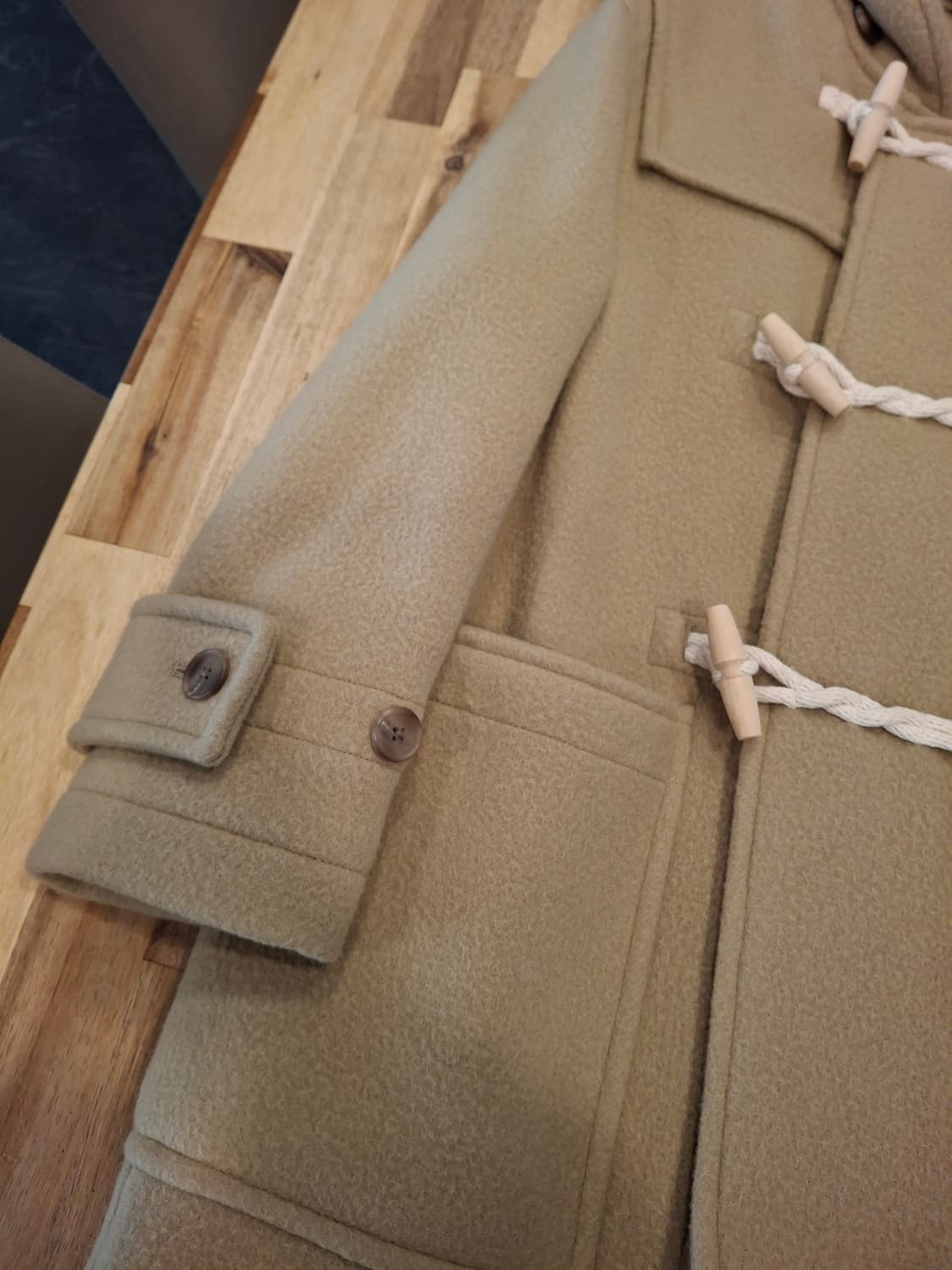 (마지막특가) 커버낫 후드 더플코트 베이지 상품이미지3