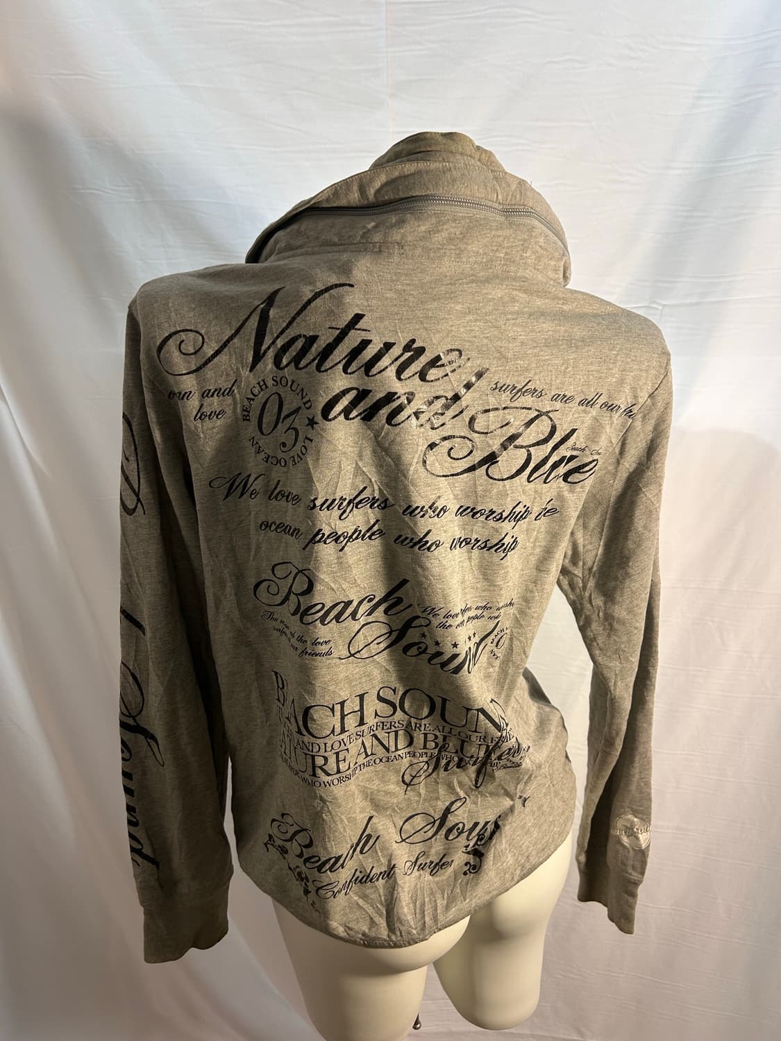 y2k punk lettering inner hood zip-up 상품이미지5