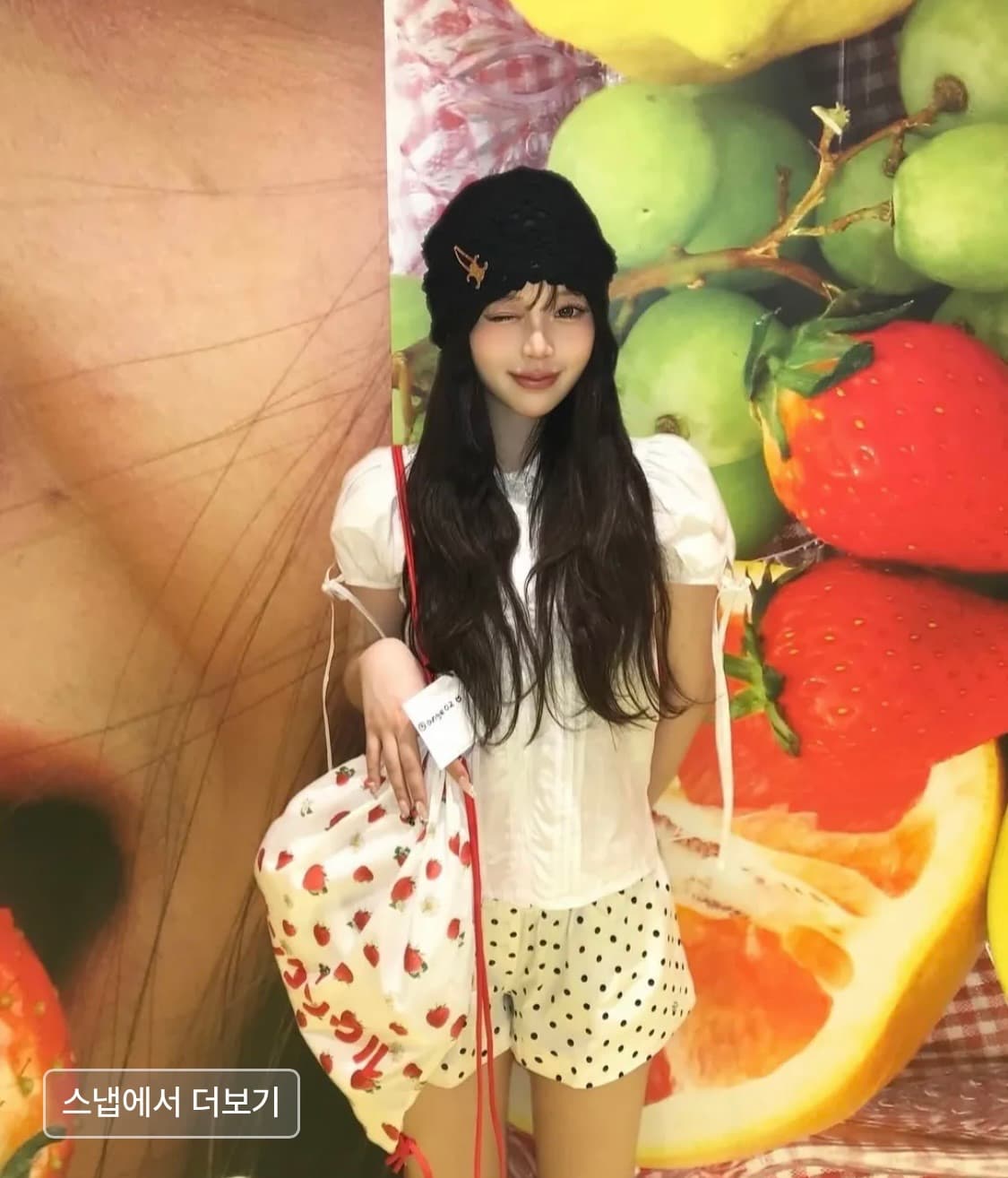 크랭크 핀턱 레이스 반팔 블라우스 상품이미지2