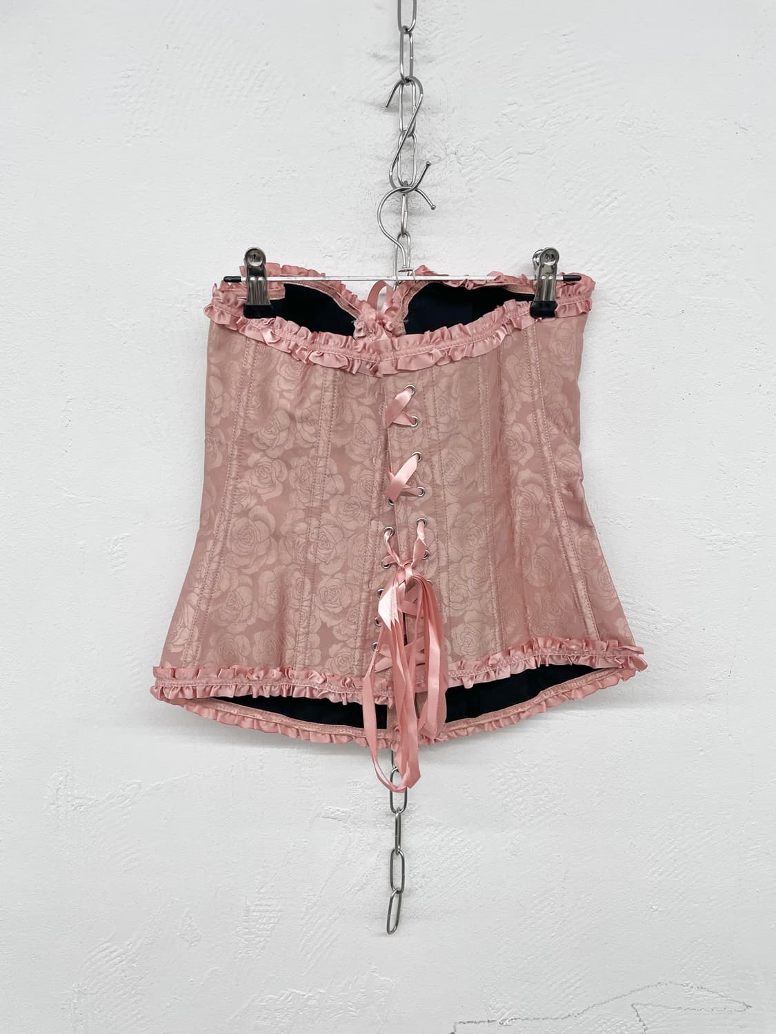 핑크 자카드 프릴 코르셋 상품이미지6