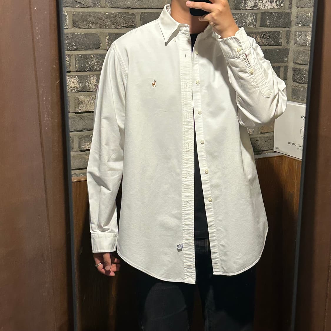 XL) 폴로 랄프로렌 클래식핏 화이트 옥스포드 셔츠 상품이미지1