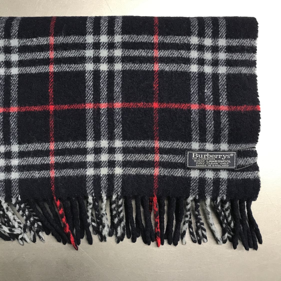 버버리 정품 램스울 머플러 네이비 상품이미지3