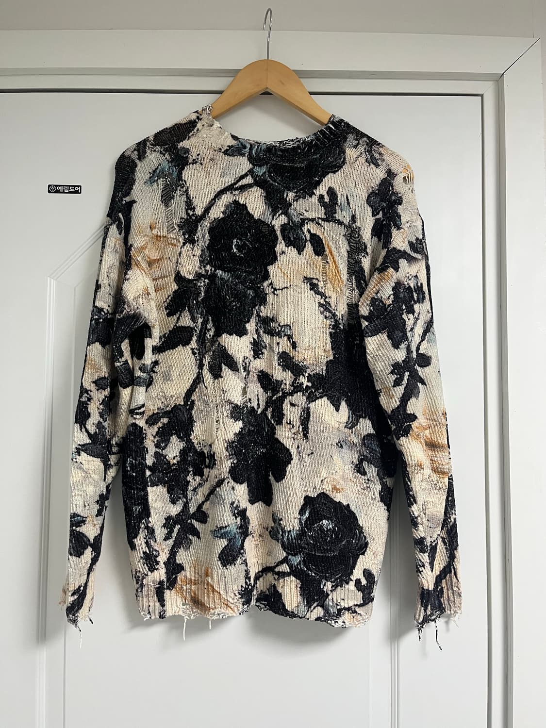 R13 25FW 플라워 보이프렌드 니트 XS 상품이미지2