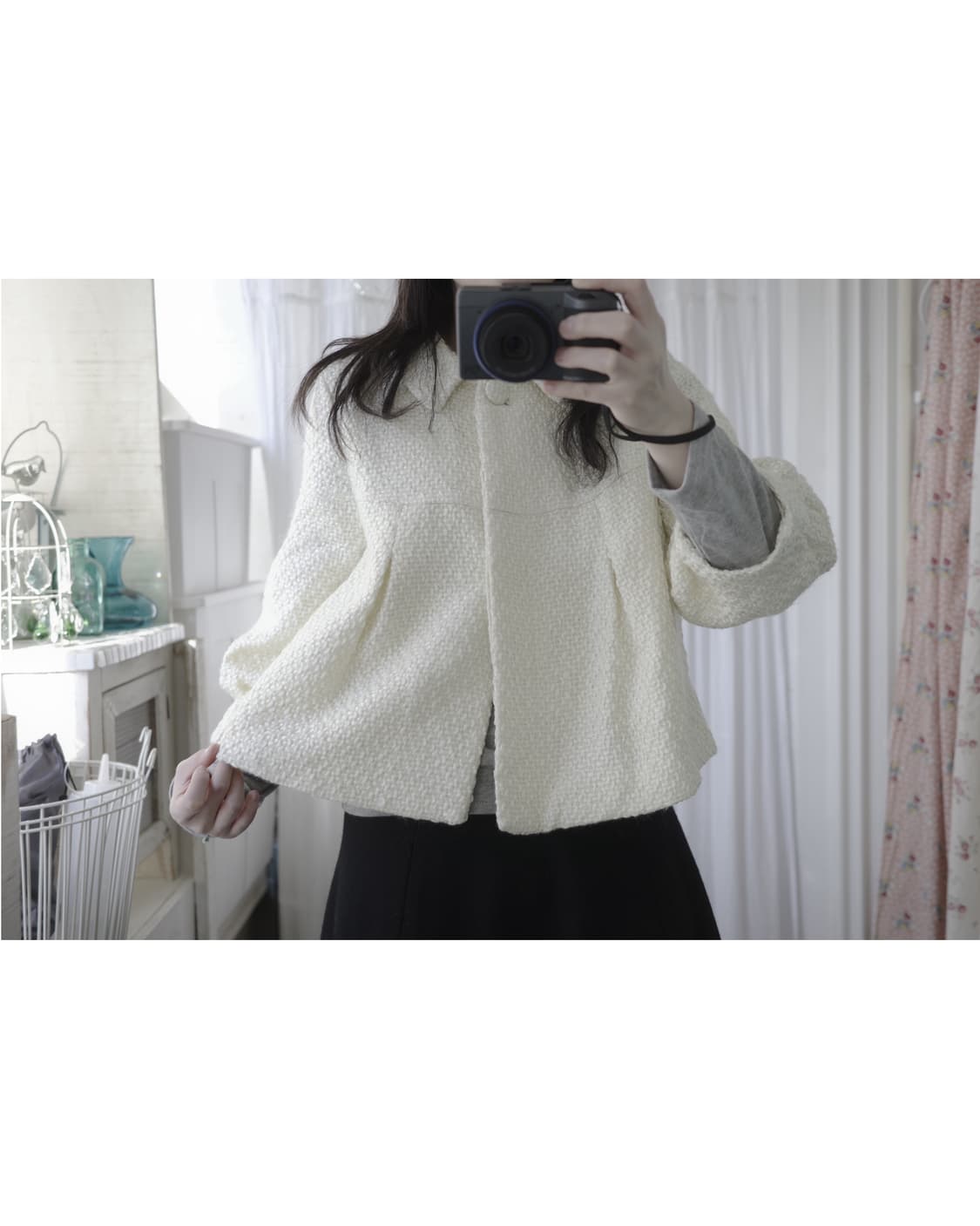Ivory pintuck coat 상품이미지1