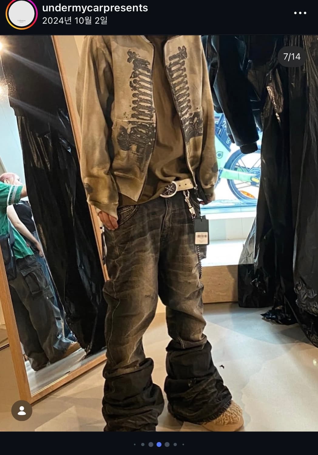 1사이즈 언더마이카 나폴레옹 더티 워시드 후드 상품이미지3