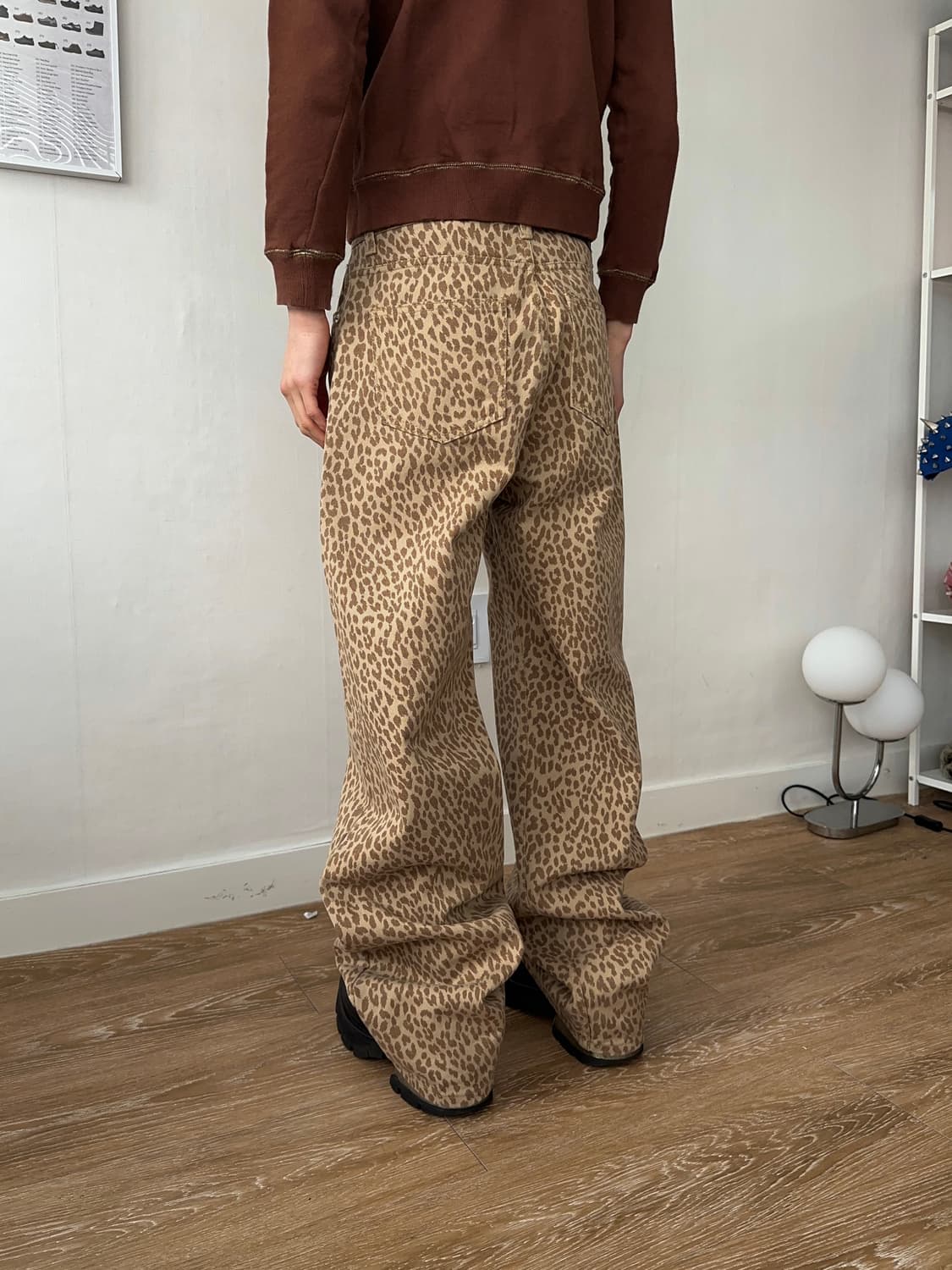 MOHHE 레오파드 스트레이트 진 상품이미지7