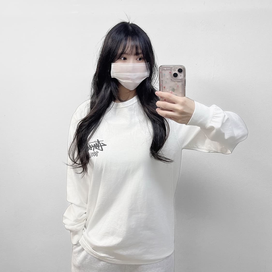 스투시 스탁 서울 롱슬리브 화이트 상품이미지1