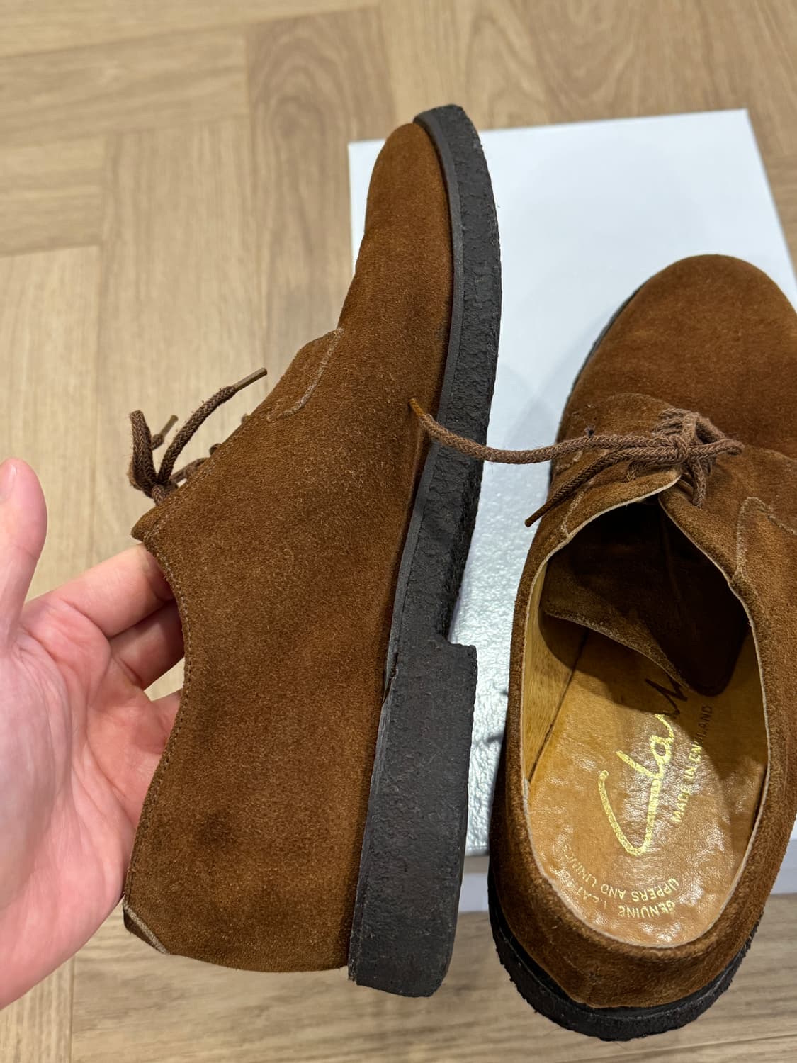 클락스 메이드인UK 스웨이드 더비 슈즈 - 8.5사이즈 상품이미지8