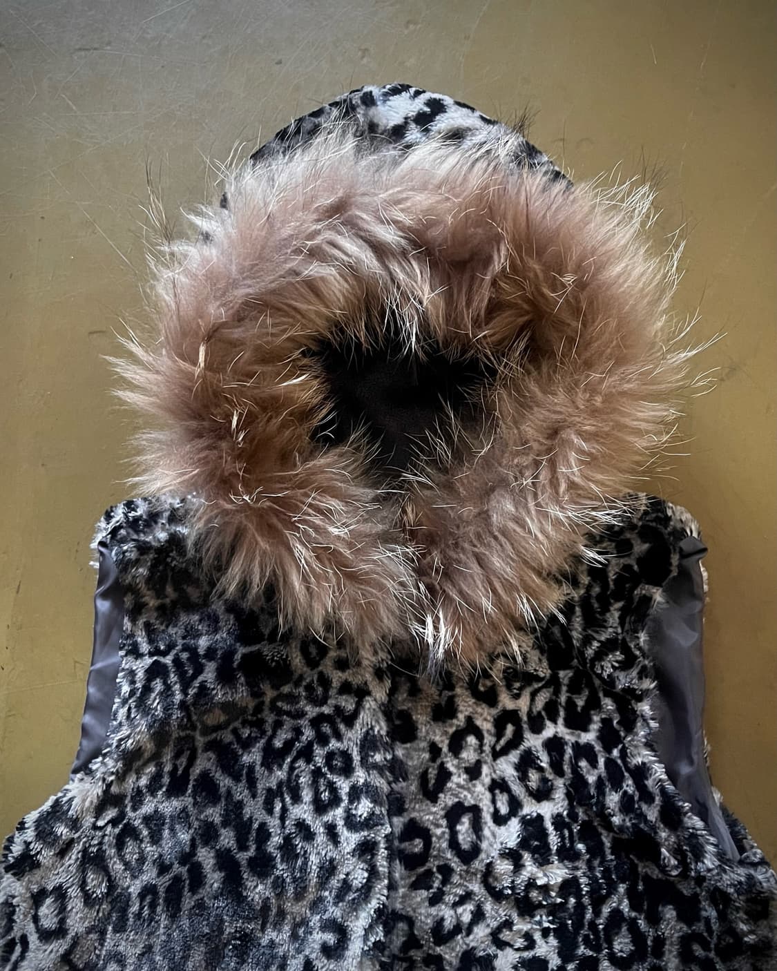 Jpn Vintage Fur Hood Reopard Vest Zip-up 상품이미지5