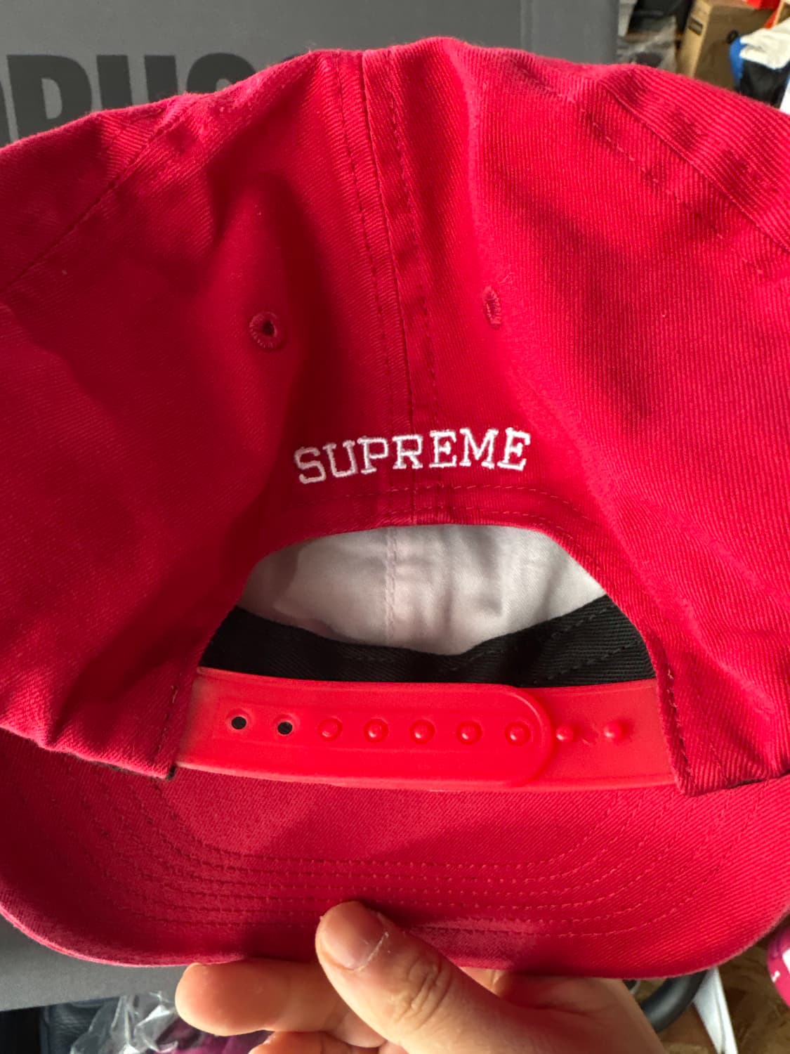 슈프림 넘버나인 6패널 레드 25fw 상품이미지2