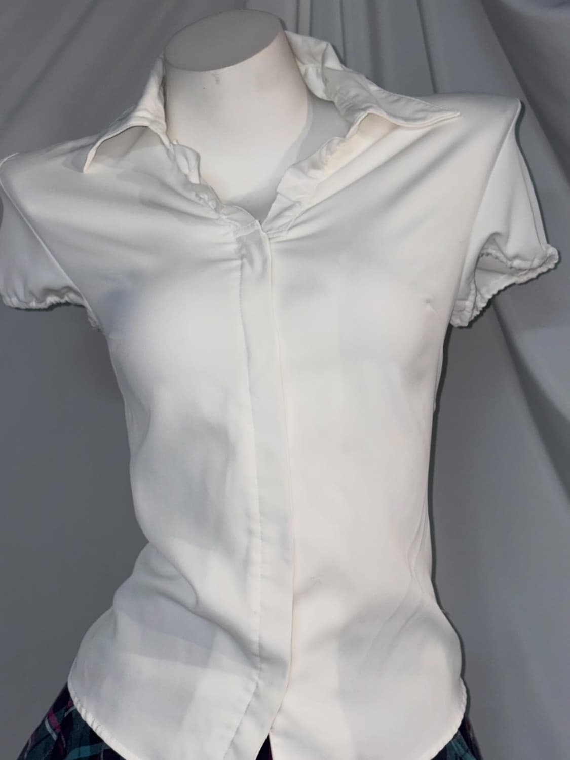 블루체크 도트  니혼진 스쿨 프레피 코디세트  상품이미지6