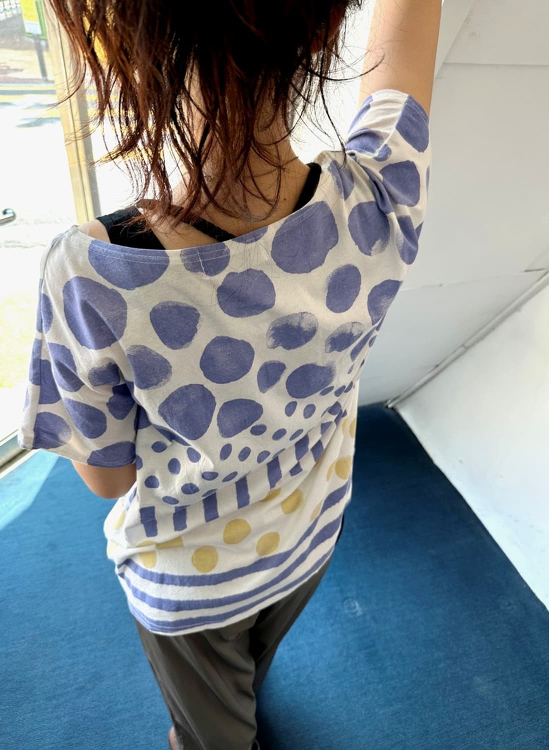 Light cotton wide design pattern top 상품이미지9