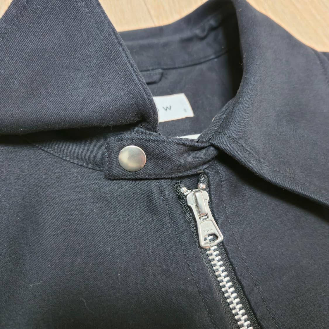 S) BESLOW 블랙 몰스킨 밀리터리 집업 자켓 상품이미지5