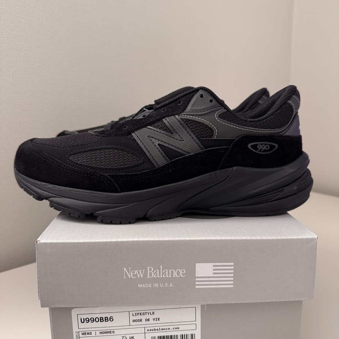 (260)뉴발란스 990v6 트리플블랙 2E 와이드 상품이미지3