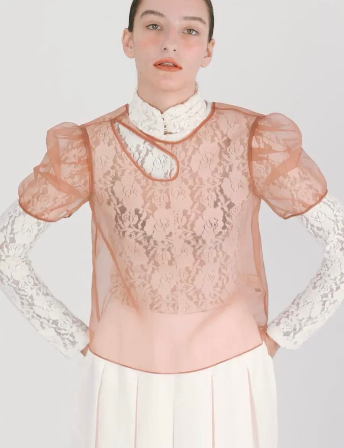 분더캄머 오간자 레이어드 블라우스 상품이미지1