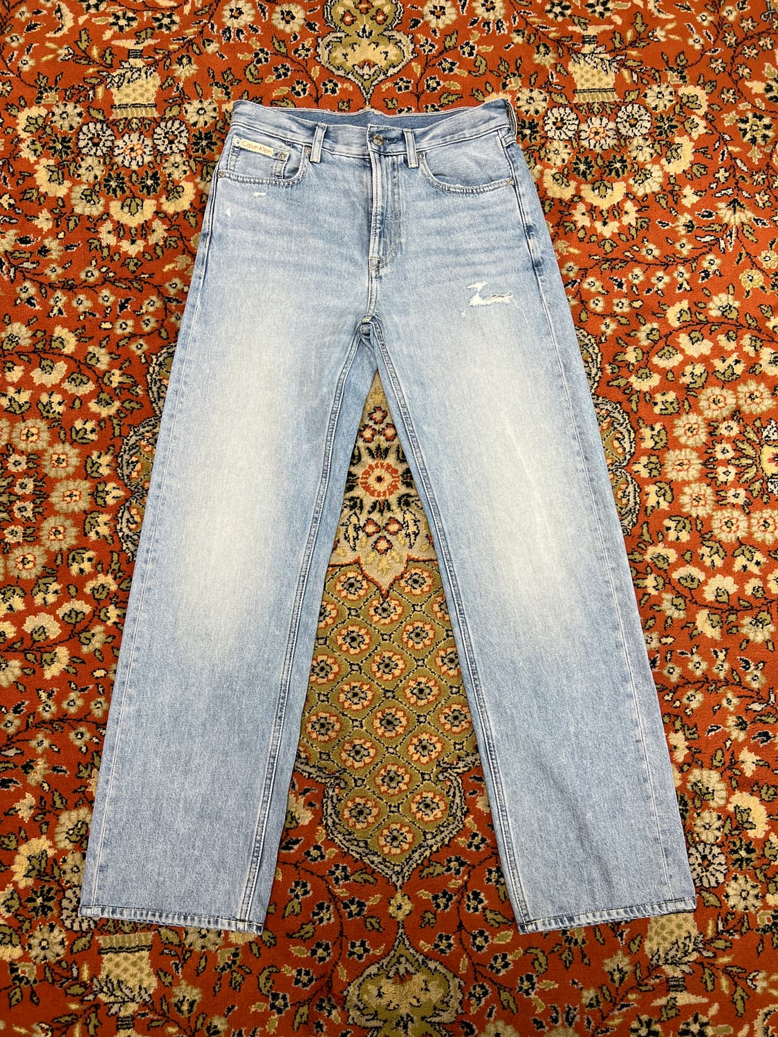 [28] 캘빈클라인 90s 스트레이트 연청 데님팬츠 상품이미지1