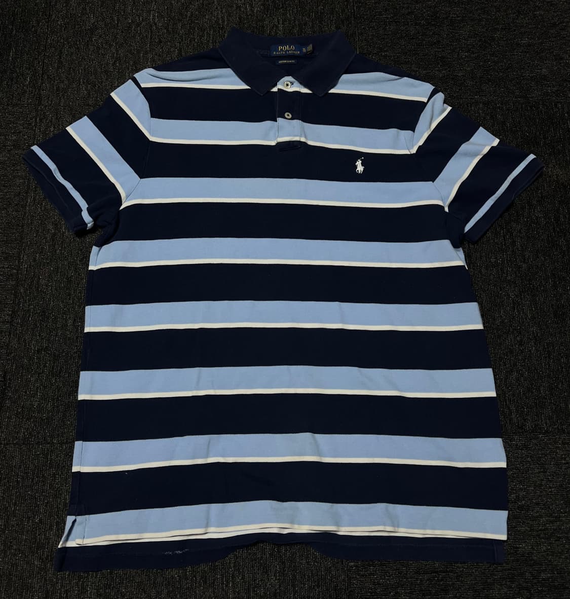 Polo Ralph Lauren 스트라이프 폴로셔츠 (네이비/스카이블루) 상품이미지1