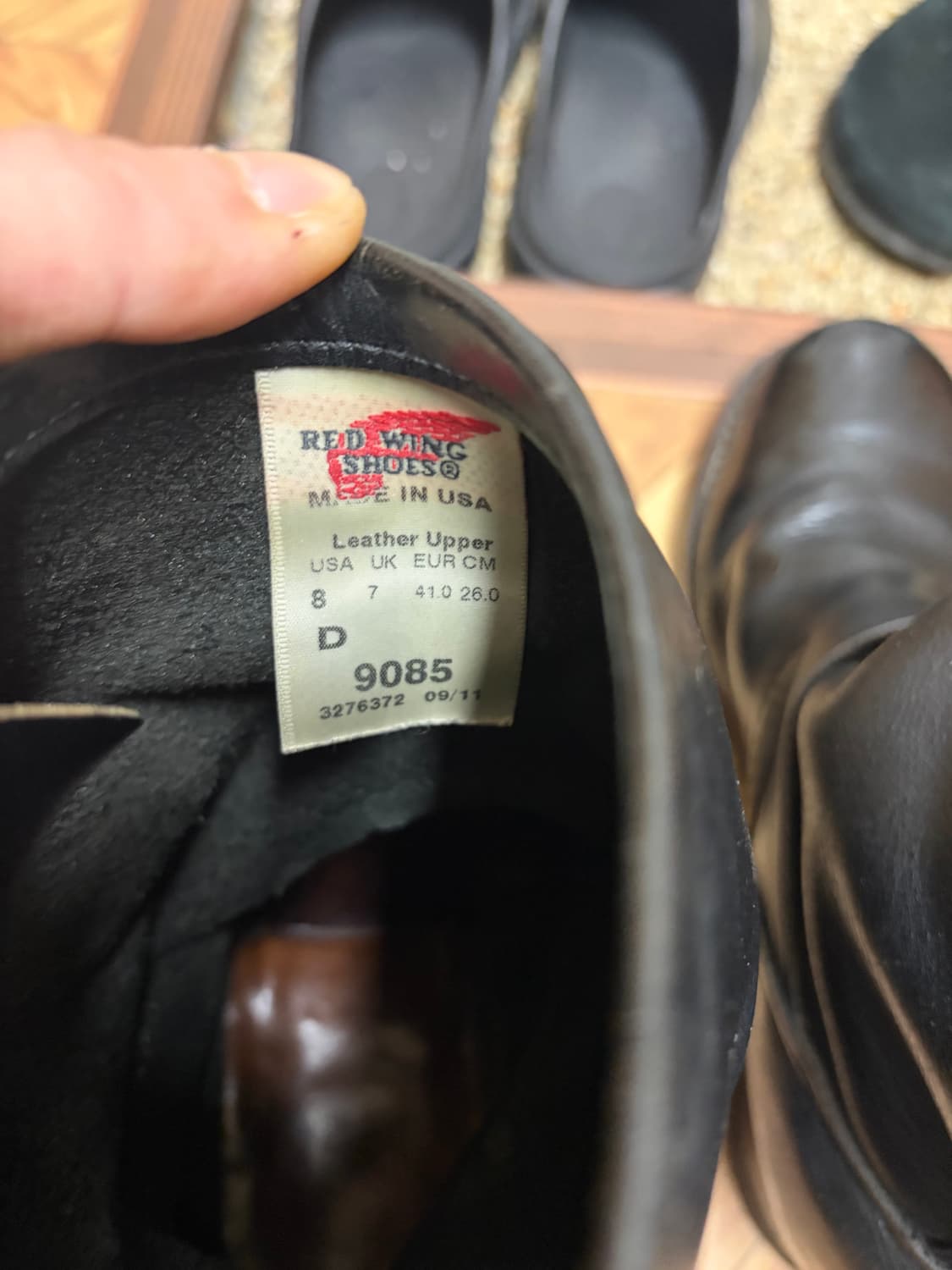 레드윙 엔지니어부츠 9085 8사이즈 판매 상품이미지6