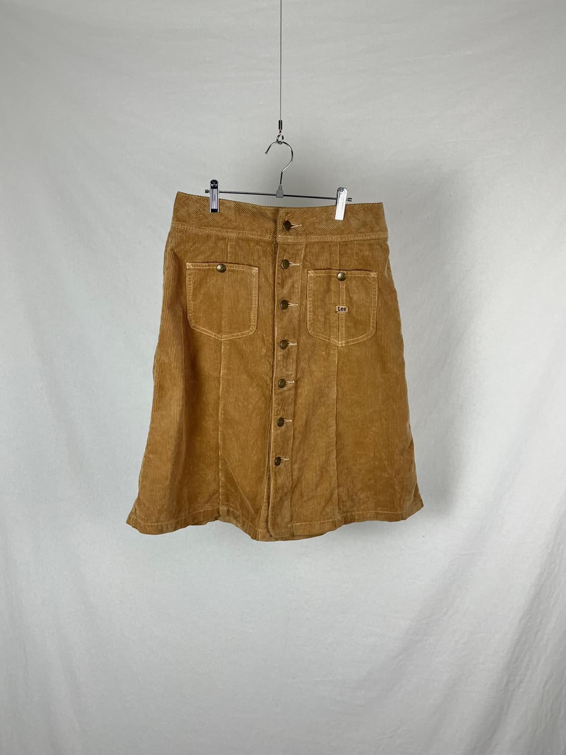 Lee 베이지 골덴 미디 스커트 상품이미지1