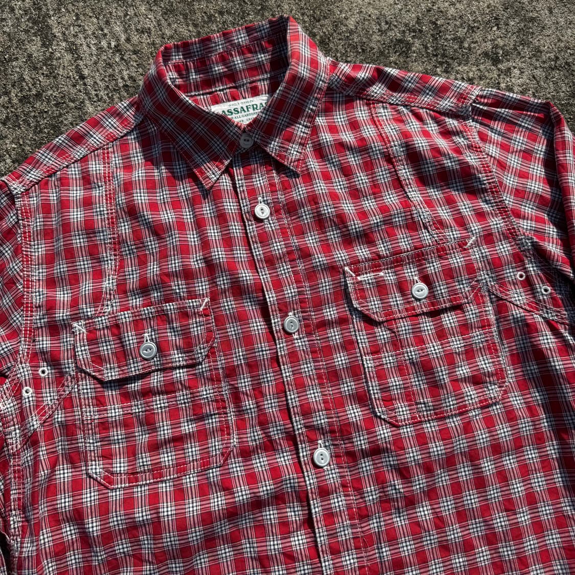 [M] Sassafras 사사프라스 코튼 체크 셔츠 상품이미지5