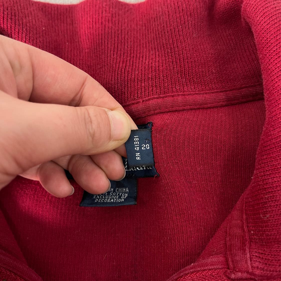 100 폴로랄프로렌 버건디 반집업 니트 상품이미지5