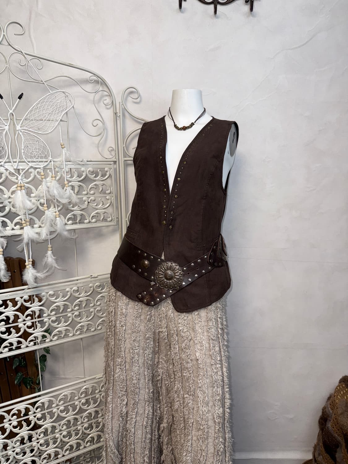 Union Bay dark brown western stud vest 상품이미지5