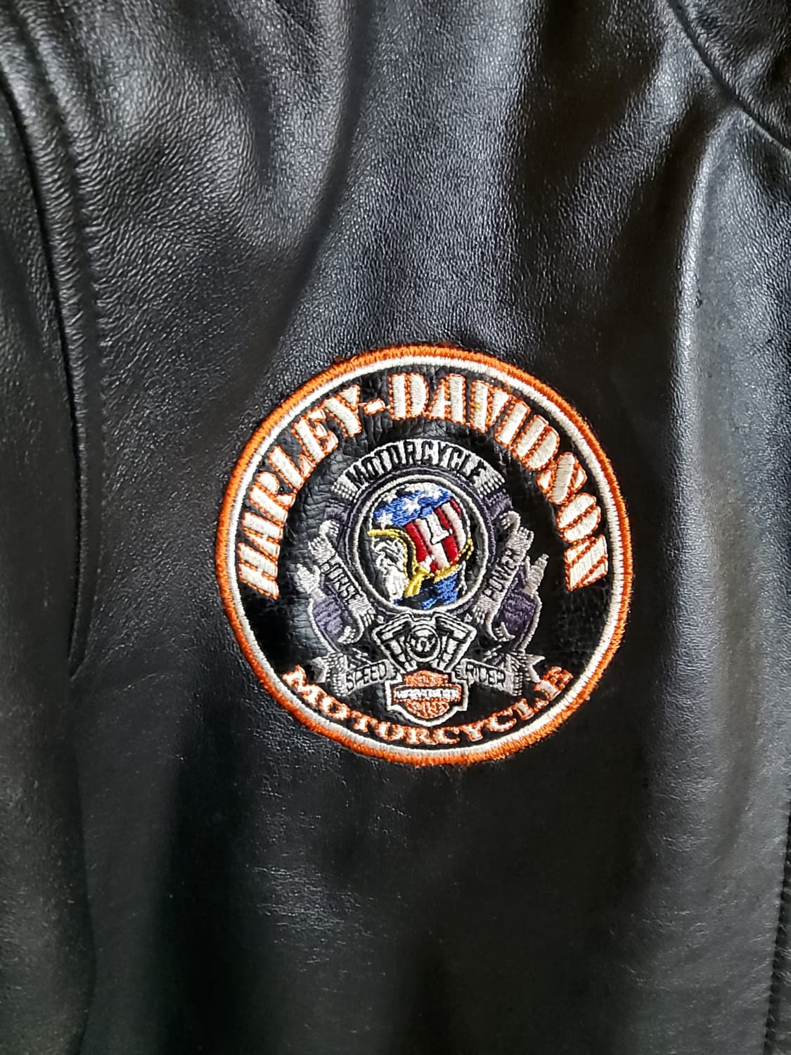 크로커다일+할리데이비슨 양가죽 바이커자켓 100 상품이미지3