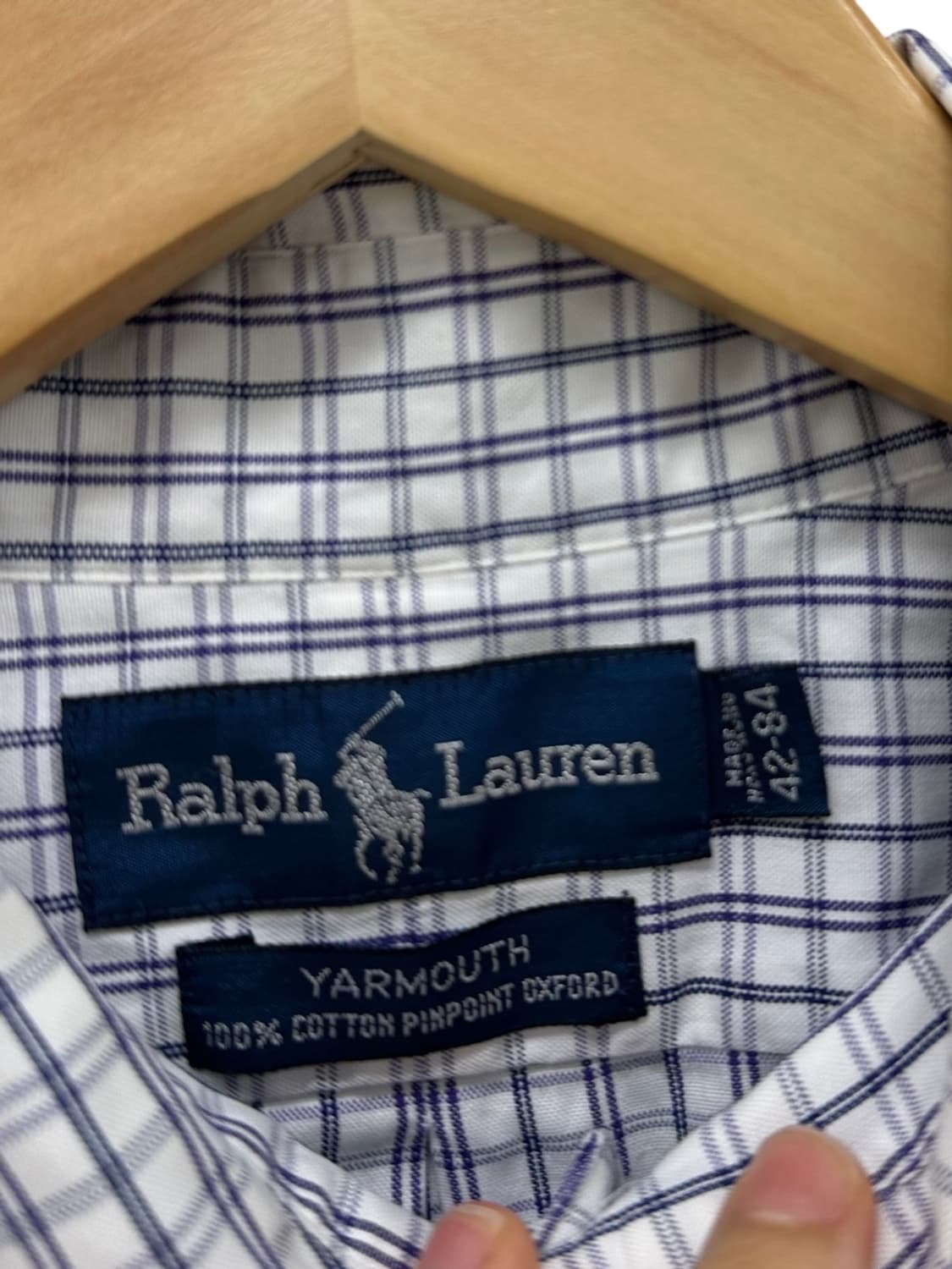 00s 폴로 야머스 셔츠 화이트&퍼플 (XL~2XL) 상품이미지9