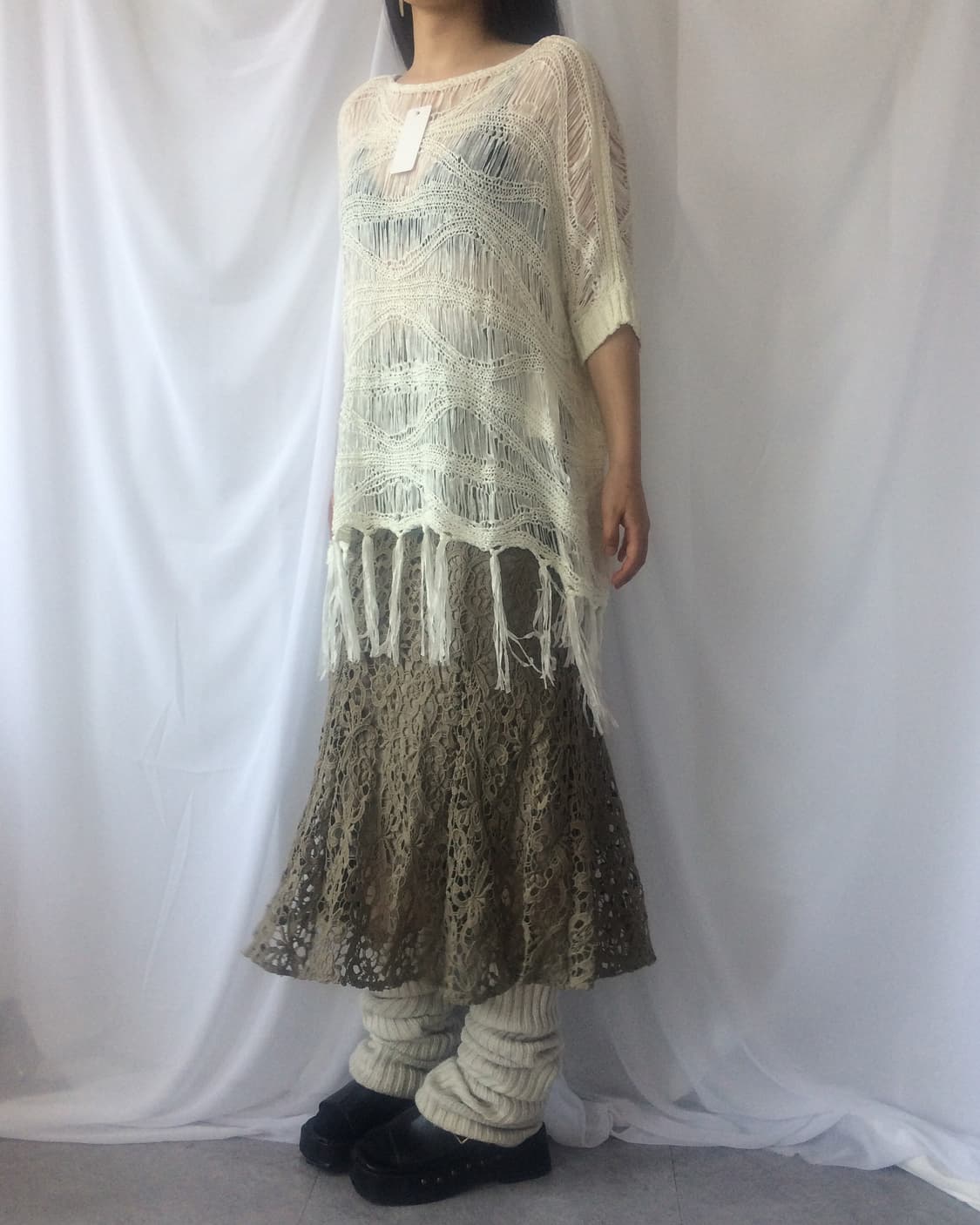 Fringe net knit 상품이미지5