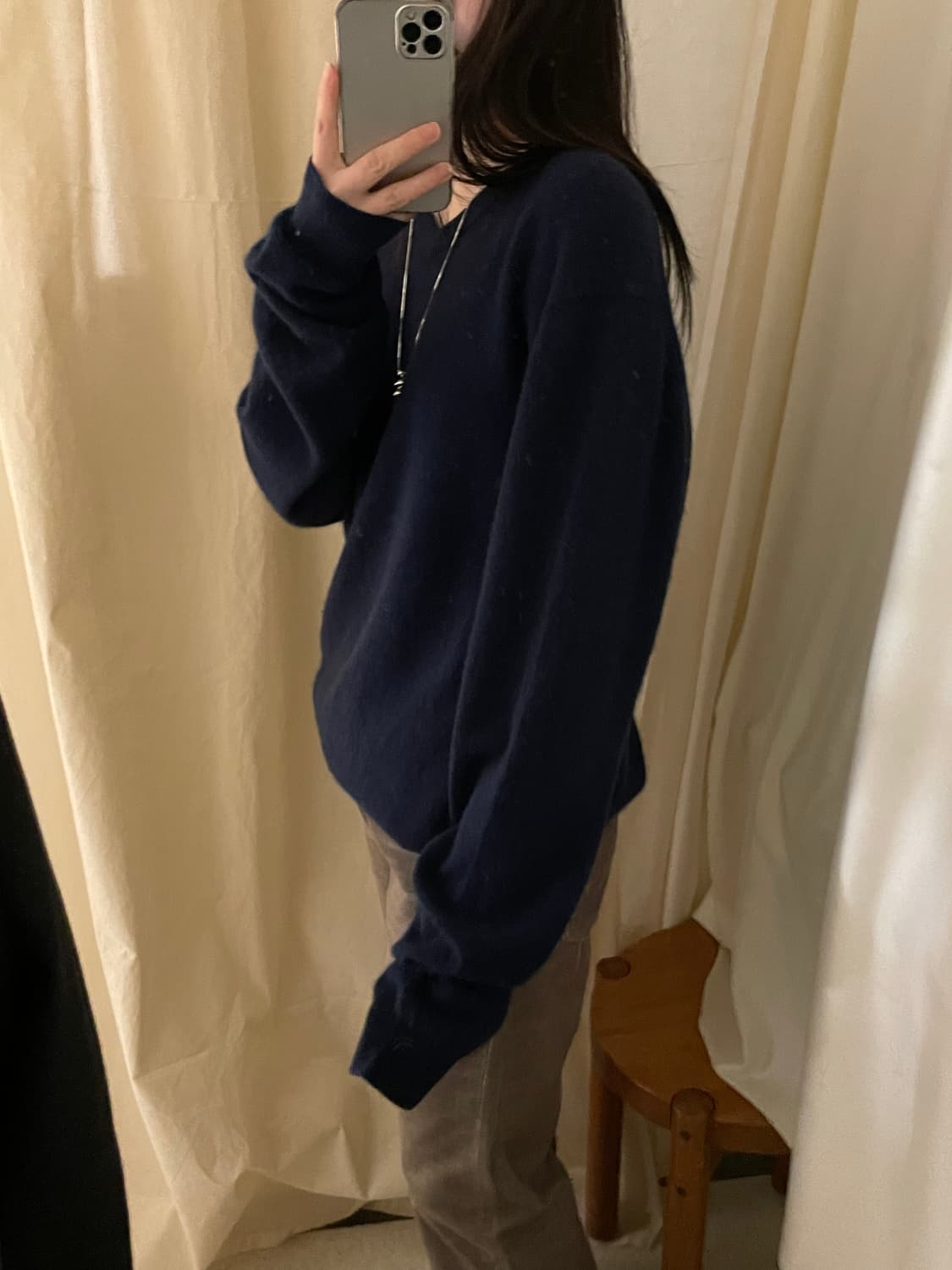 vintage two ply cashmere v-neck knit 상품이미지8