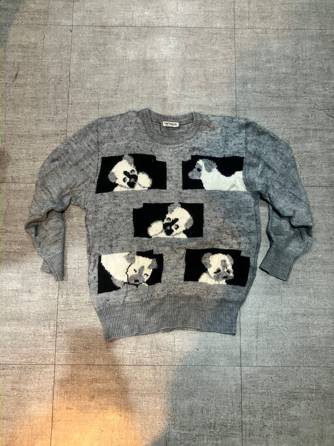 일본빈티지 Skipflamingo 하구미모리걸 아메카지 퍼피 니트스웨터 상품이미지1