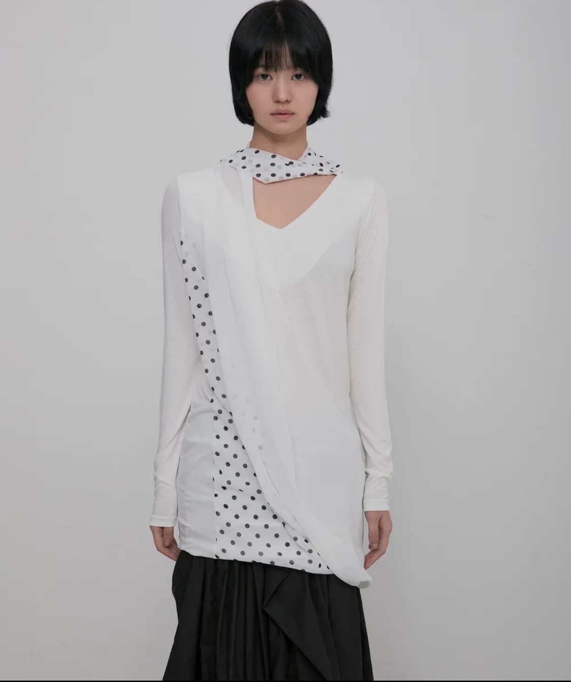 플레어업 Layered Dot Scarf Long Sleeve 상품이미지1