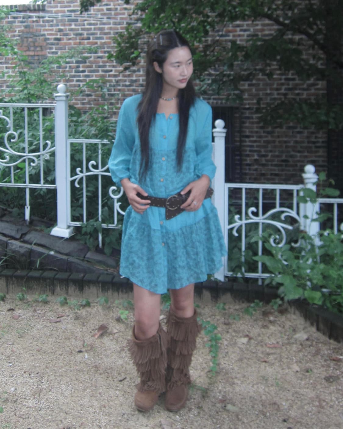 vintage blue flower ops 상품이미지8